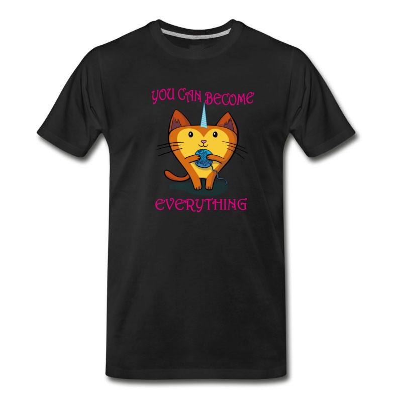 Men's Unicorn Cat Einhorn Queen T-Shirt