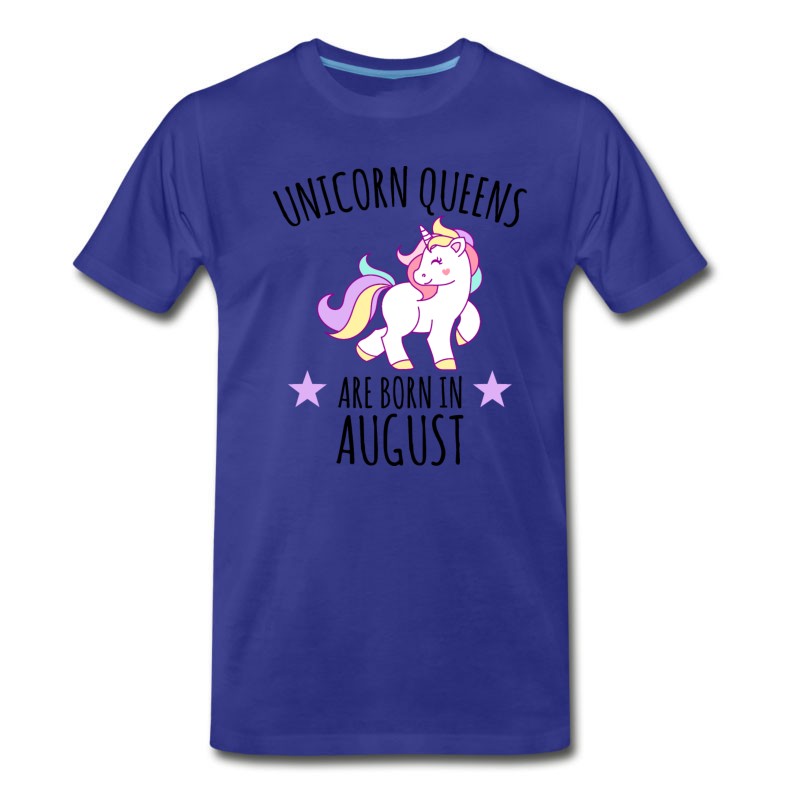 Men's Unicorn Queens Are Born In August T-Shirt