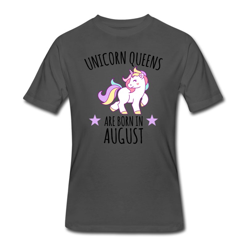 Men's Unicorn Queens Are Born In August T-Shirt