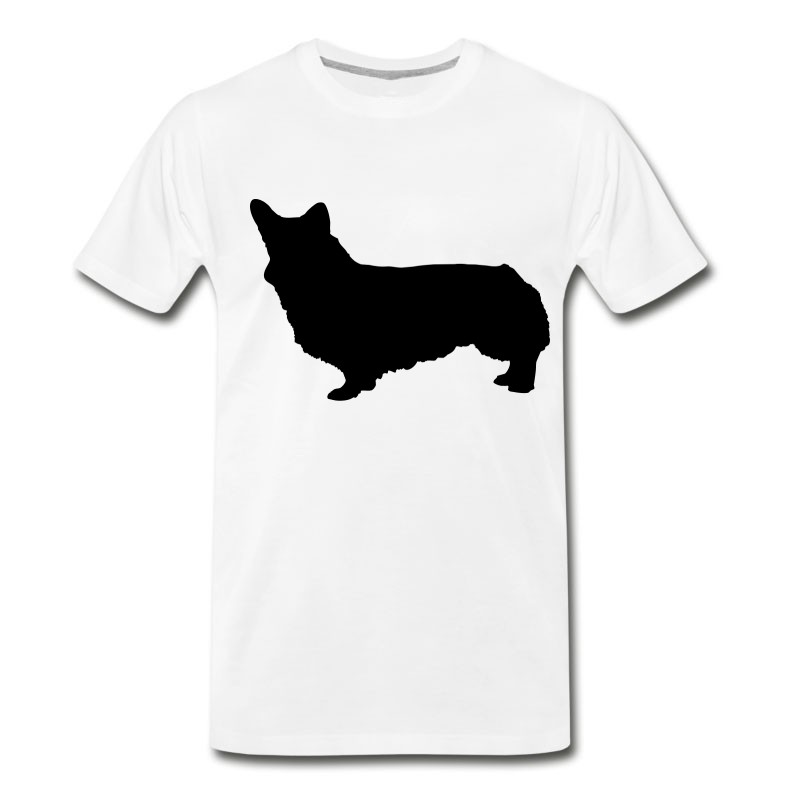 Men's Vector Dog Silhouette T-Shirt