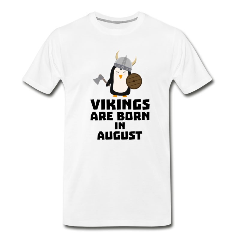 Men's Vikings Are Born In August S65ks T-Shirt