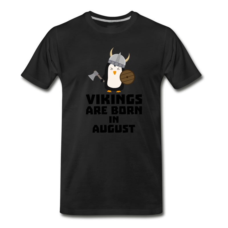 Men's Vikings Are Born In August S65ks T-Shirt