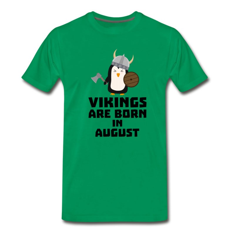 Men's Vikings Are Born In August S65ks T-Shirt