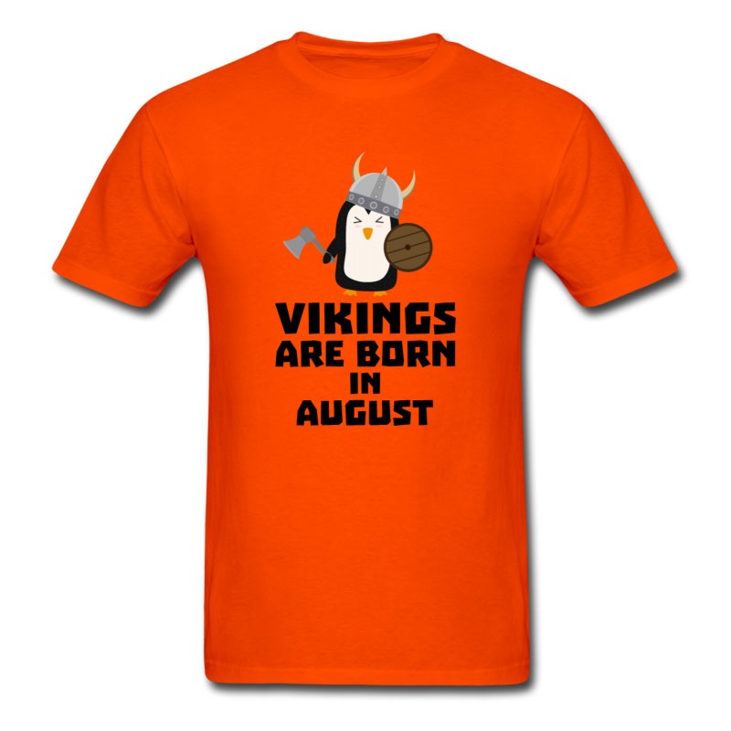 Men's Vikings Are Born In August S65ks T-Shirt