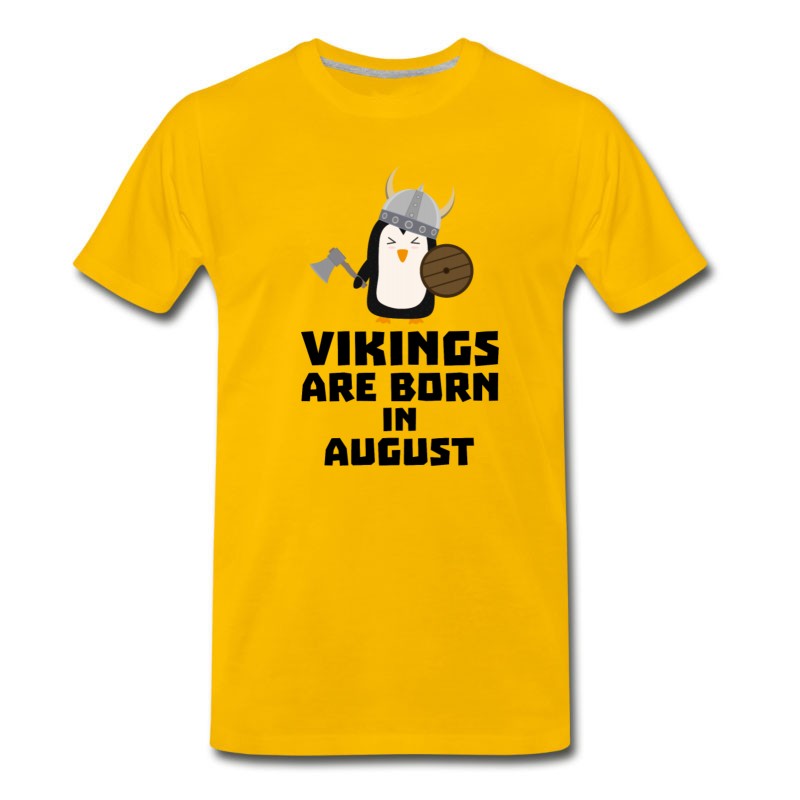 Men's Vikings Are Born In August S65ks T-Shirt