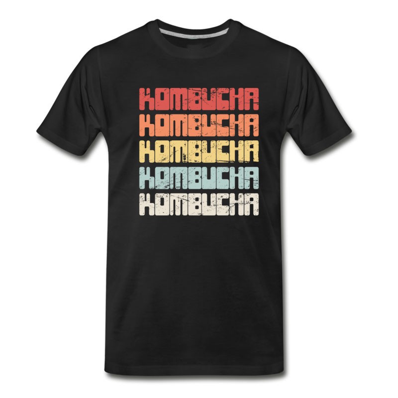 Men's Vintage KOMBUCHA Text T-Shirt