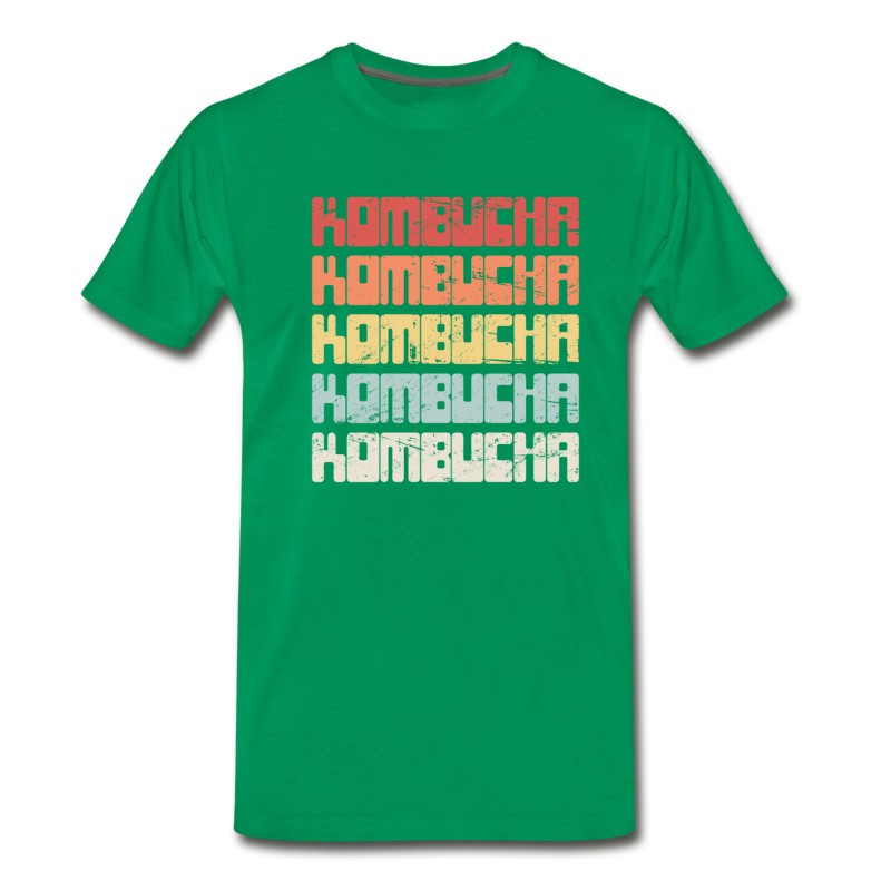 Men's Vintage KOMBUCHA Text T-Shirt