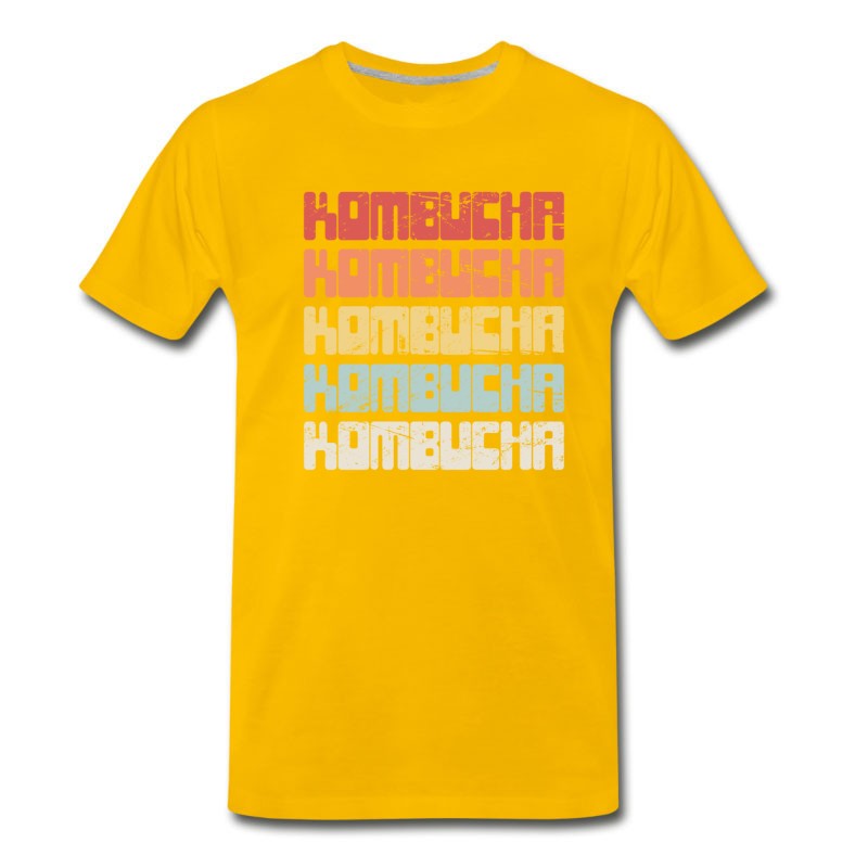 Men's Vintage KOMBUCHA Text T-Shirt