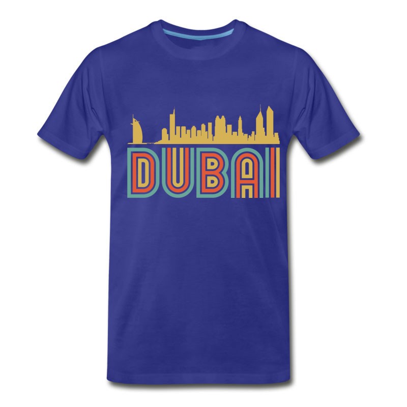 Men's Vintage Style Dubai United Arab Emirates Skyline T-Shirt