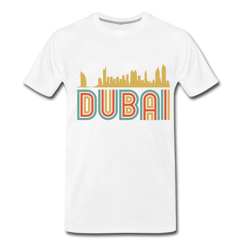 Men's Vintage Style Dubai United Arab Emirates Skyline T-Shirt