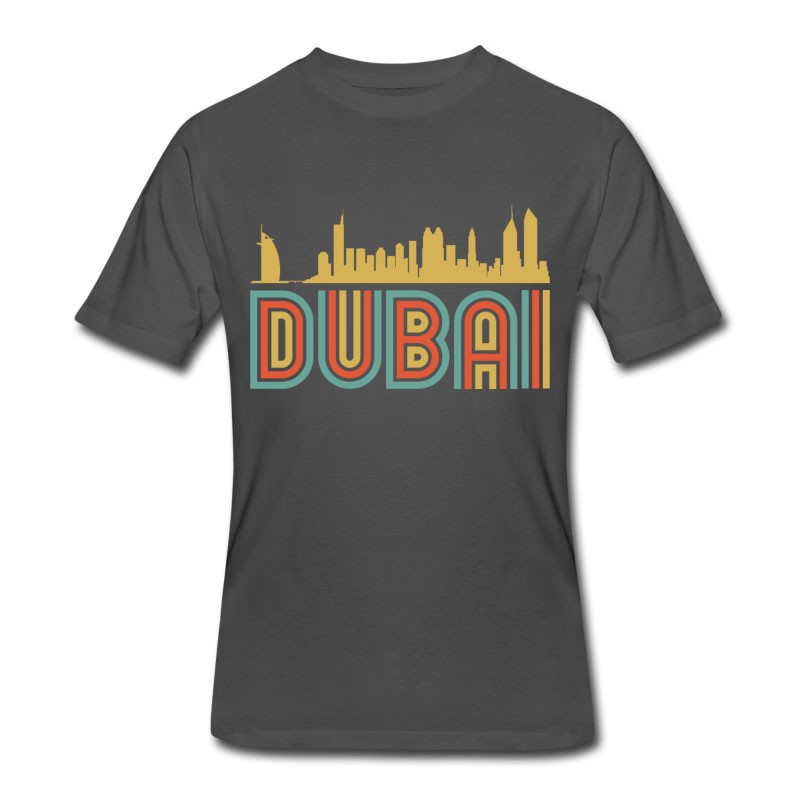 Men's Vintage Style Dubai United Arab Emirates Skyline T-Shirt