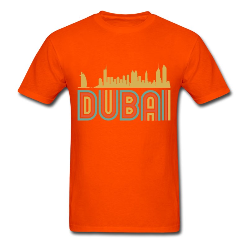 Men's Vintage Style Dubai United Arab Emirates Skyline T-Shirt