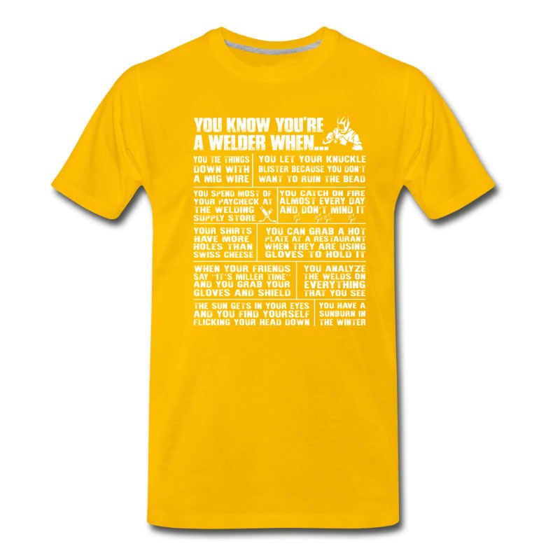 Men's Welder - You Tie Things Down With A Mig Wire T-Shirt