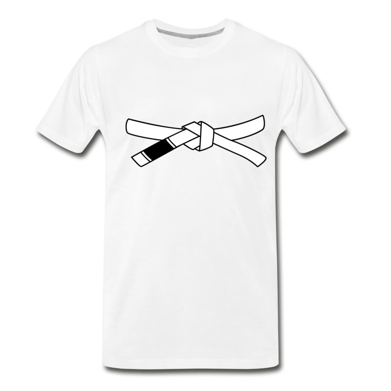 Men's White Belt T-Shirt