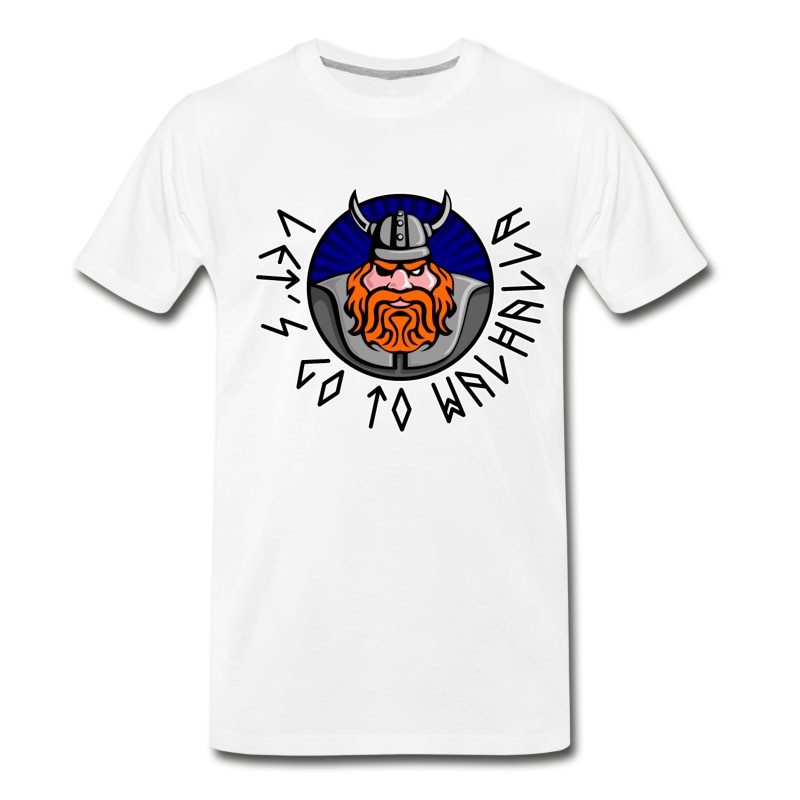 Men's Wikinger_09201501 - Viking Let's Go To Walhalla T-Shirt