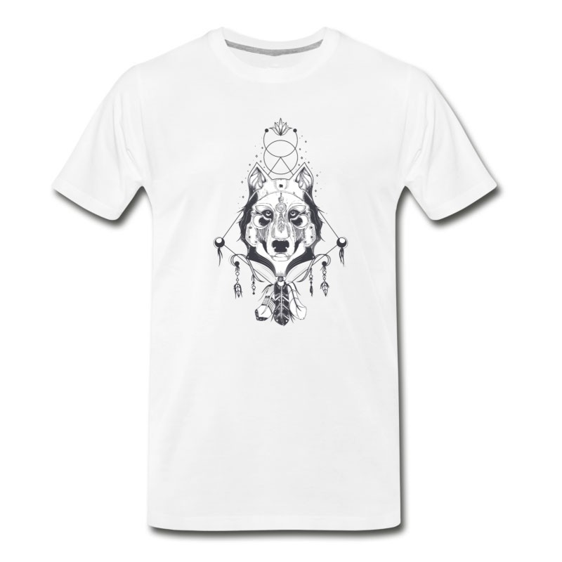 Men's Wolf Ilustration T-Shirt