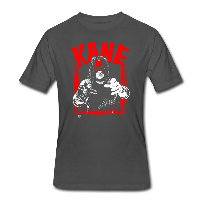 Men's Wwe Kane Horror Font T-Shirt