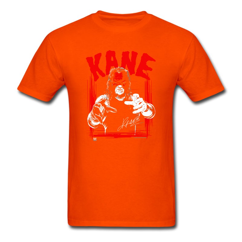 Men's Wwe Kane Horror Font T-Shirt