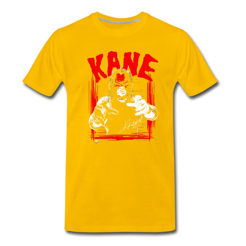 Men's Wwe Kane Horror Font T-Shirt