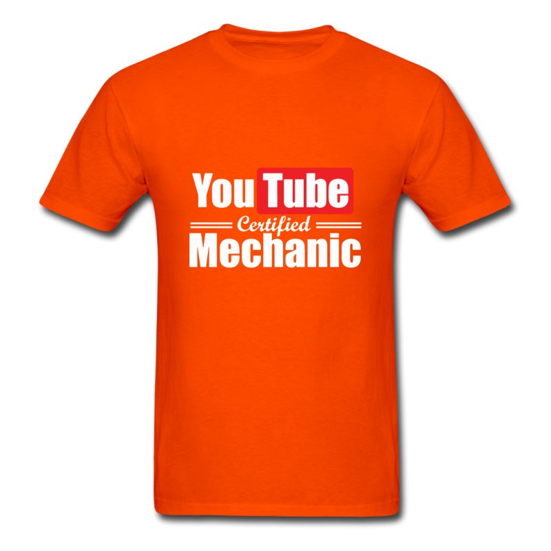 Men's Youtube Certified Mechanic T-shirts T-Shirt