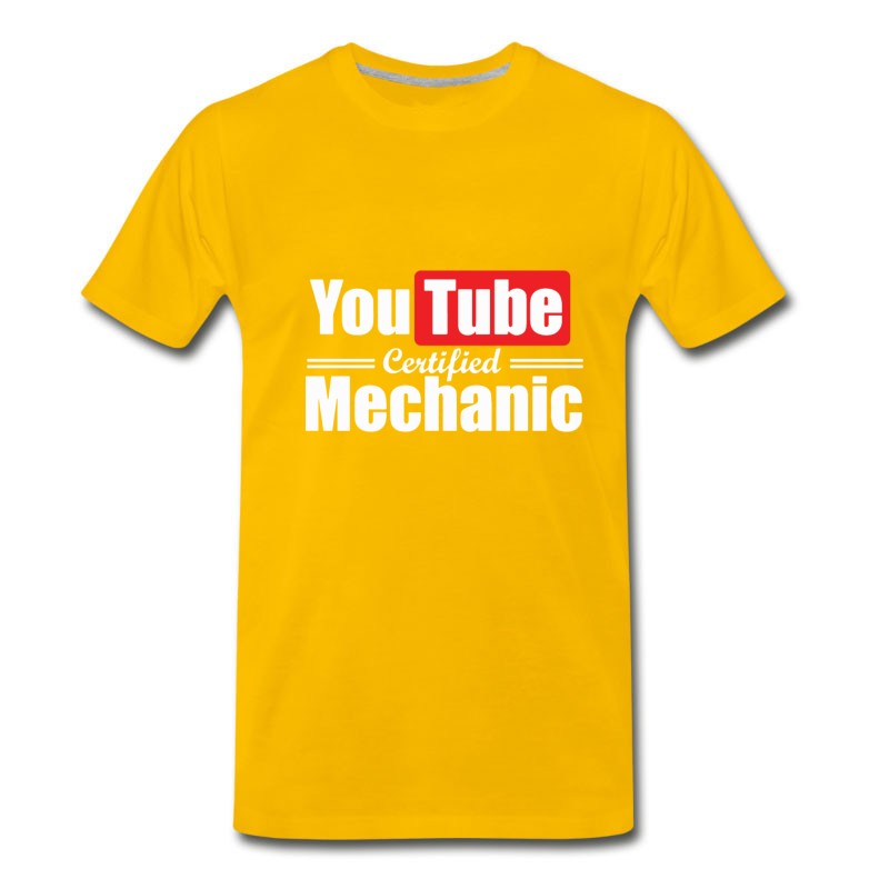 Men's Youtube Certified Mechanic T-shirts T-Shirt